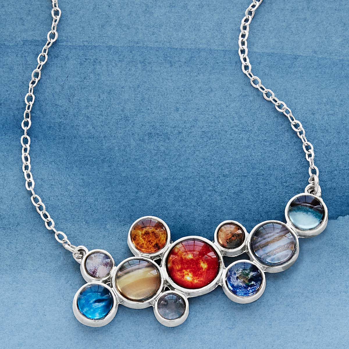 Solar System Bubble Bib Necklace | UncommonGoods