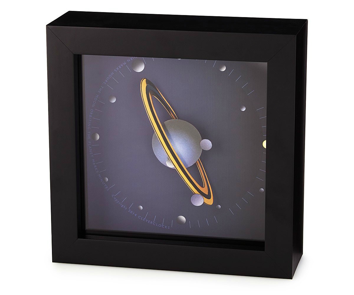 Spinning Saturn Clock | UncommonGoods