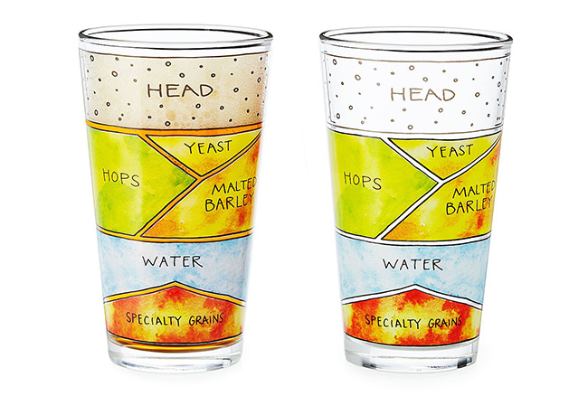 Beer Diagram Glassware | UncommonGoods