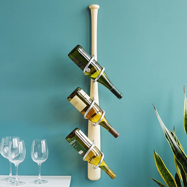 Baseball Bat Wine Rack | UncommonGoods