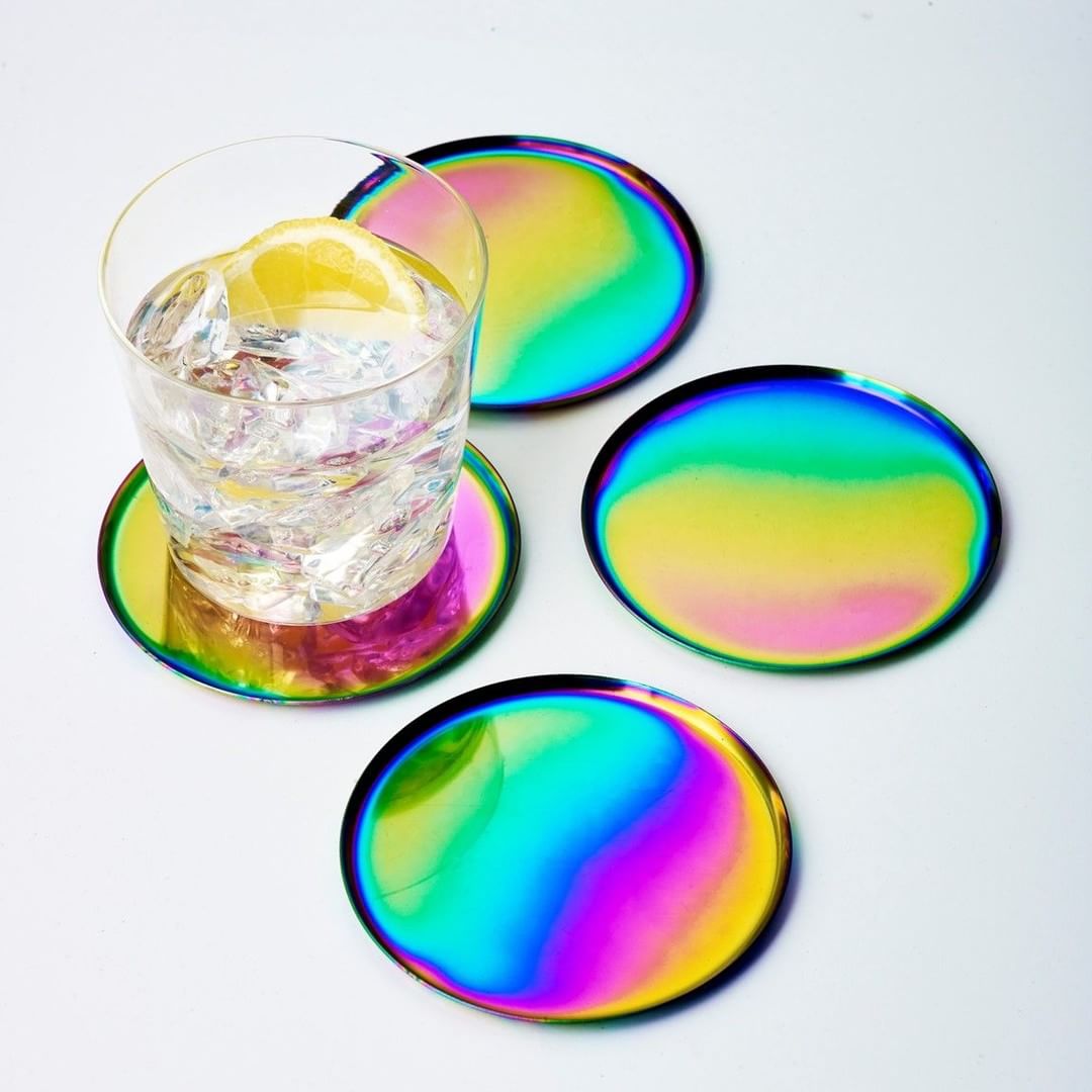 Iridescent Coasters - Set of 4 | UncommonGoods