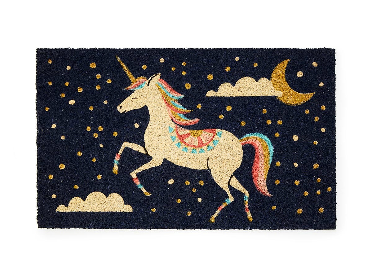 Pearl the Unicorn Doormat | UncommonGoods