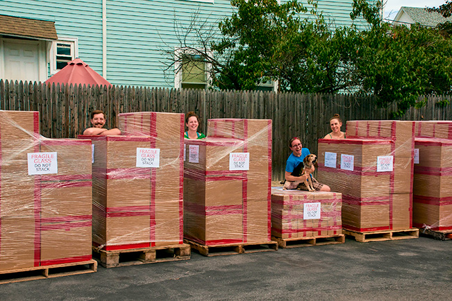 Jill and her team getting ready to ship a big order.