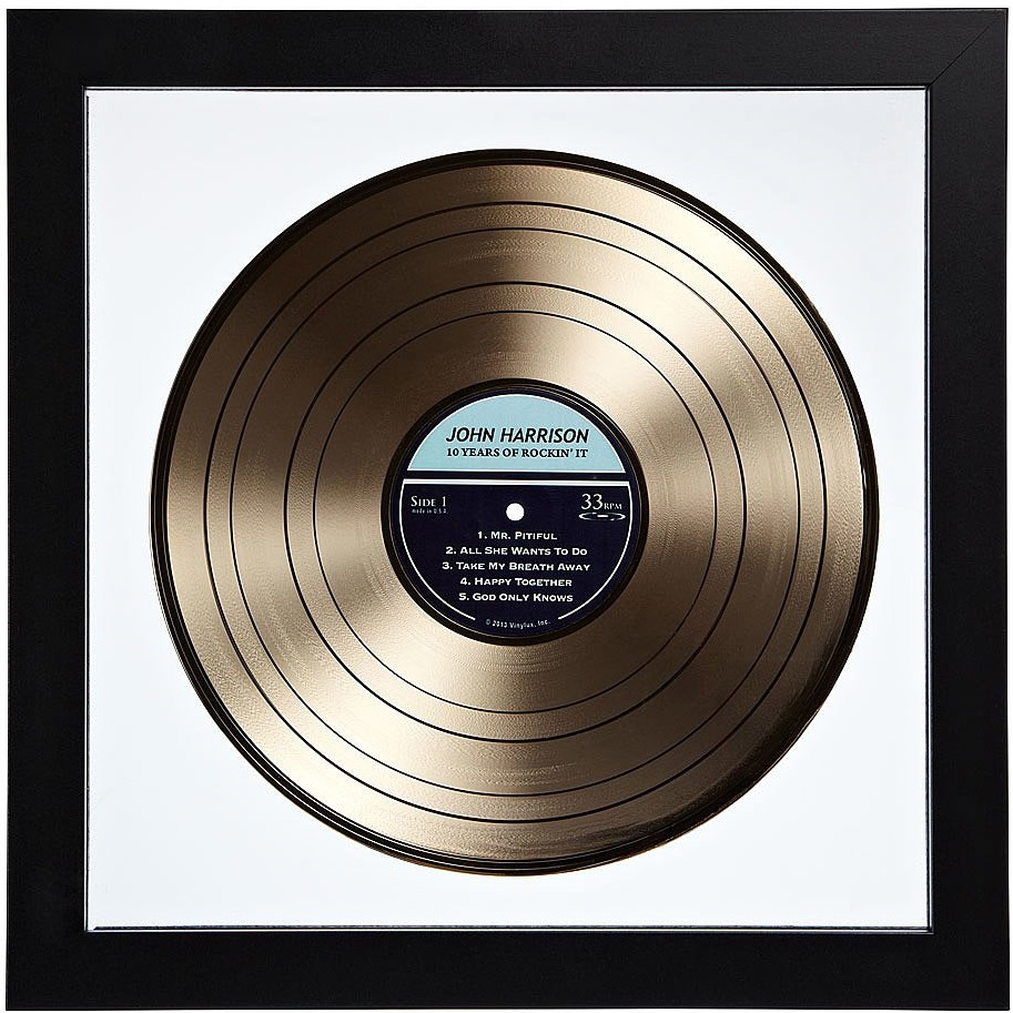 Personalized Gold LP Record