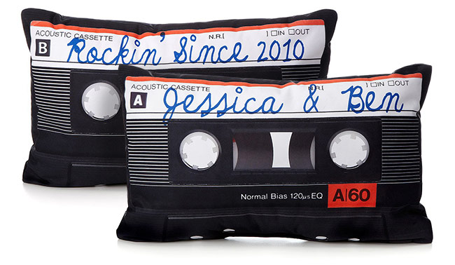 Personalized Mixtape Pillow | UncommonGoods