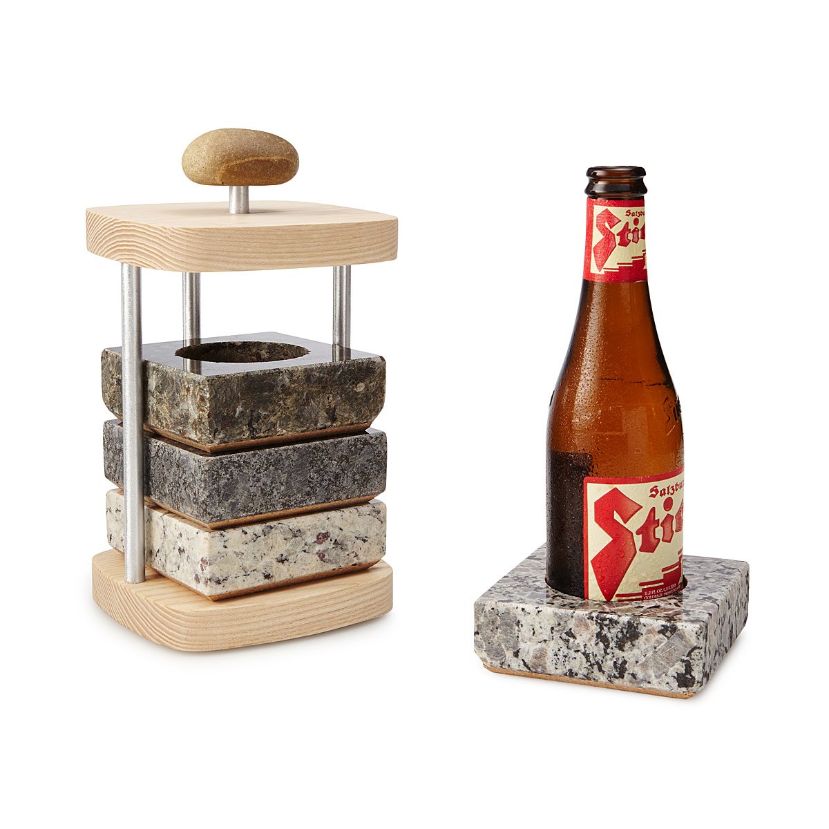 Beer Bottle Chilling Coaster Set | UncommonGoods