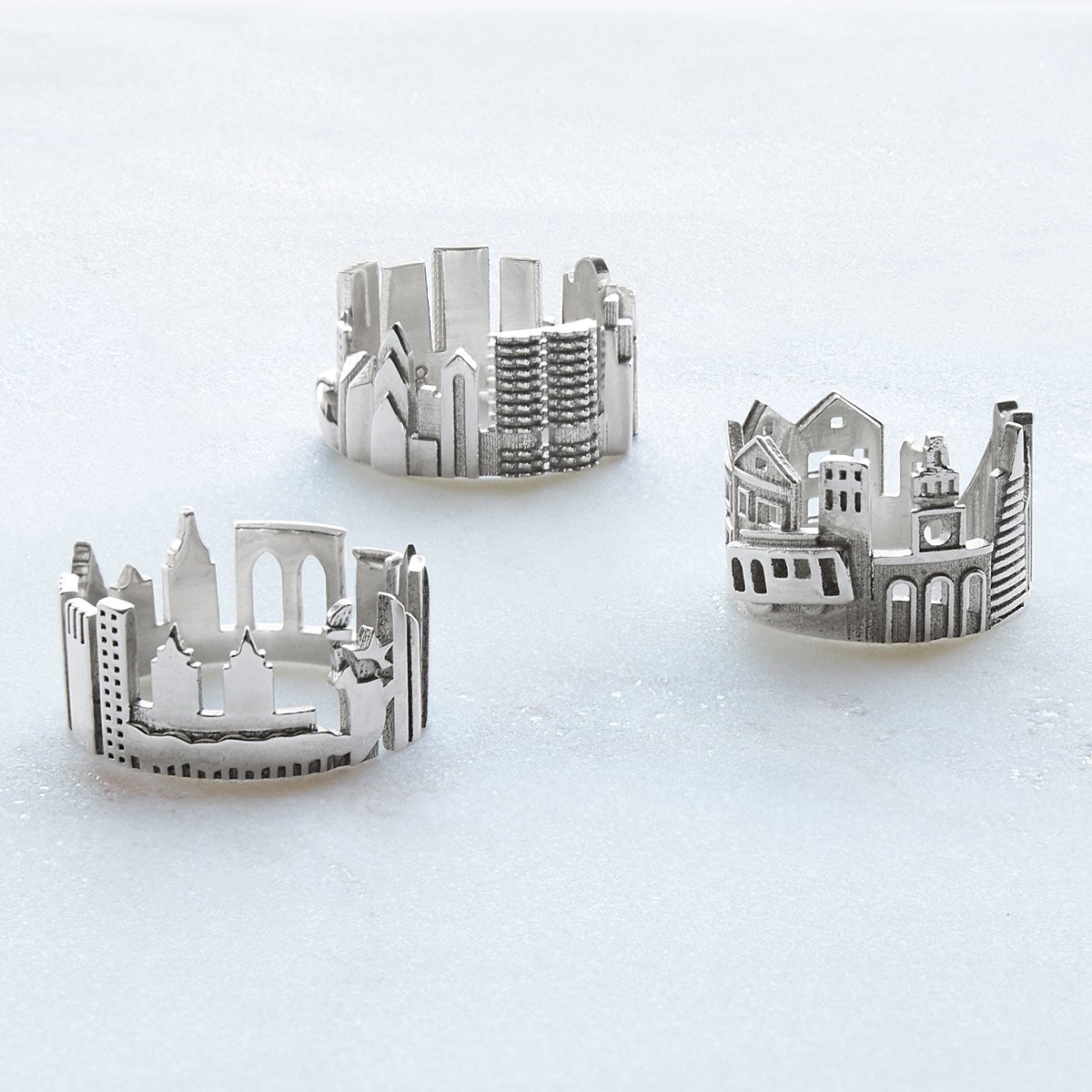 Cityscape Rings | UncommonGoods