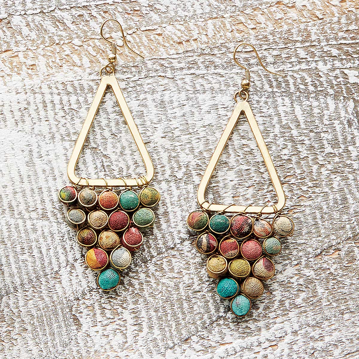 Kantha Chandeliers Earrings | UncommonGoods