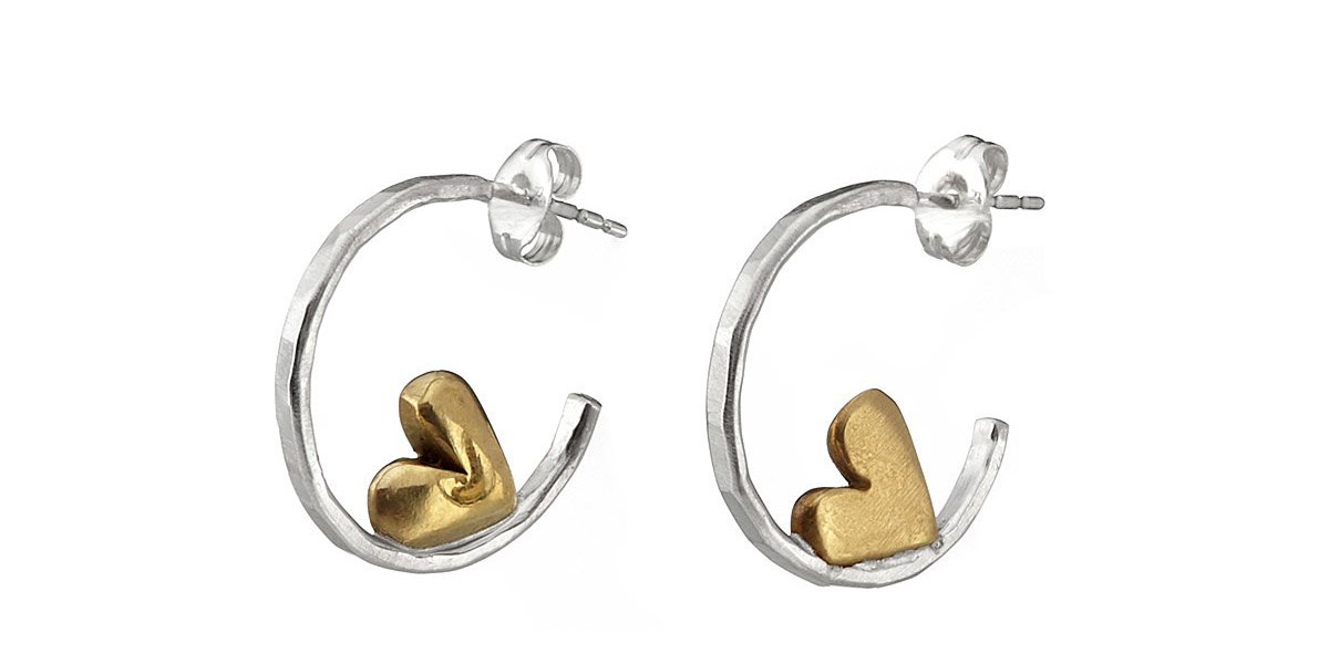 Sleepy Heart Hoop Earrings | UncommonGoods