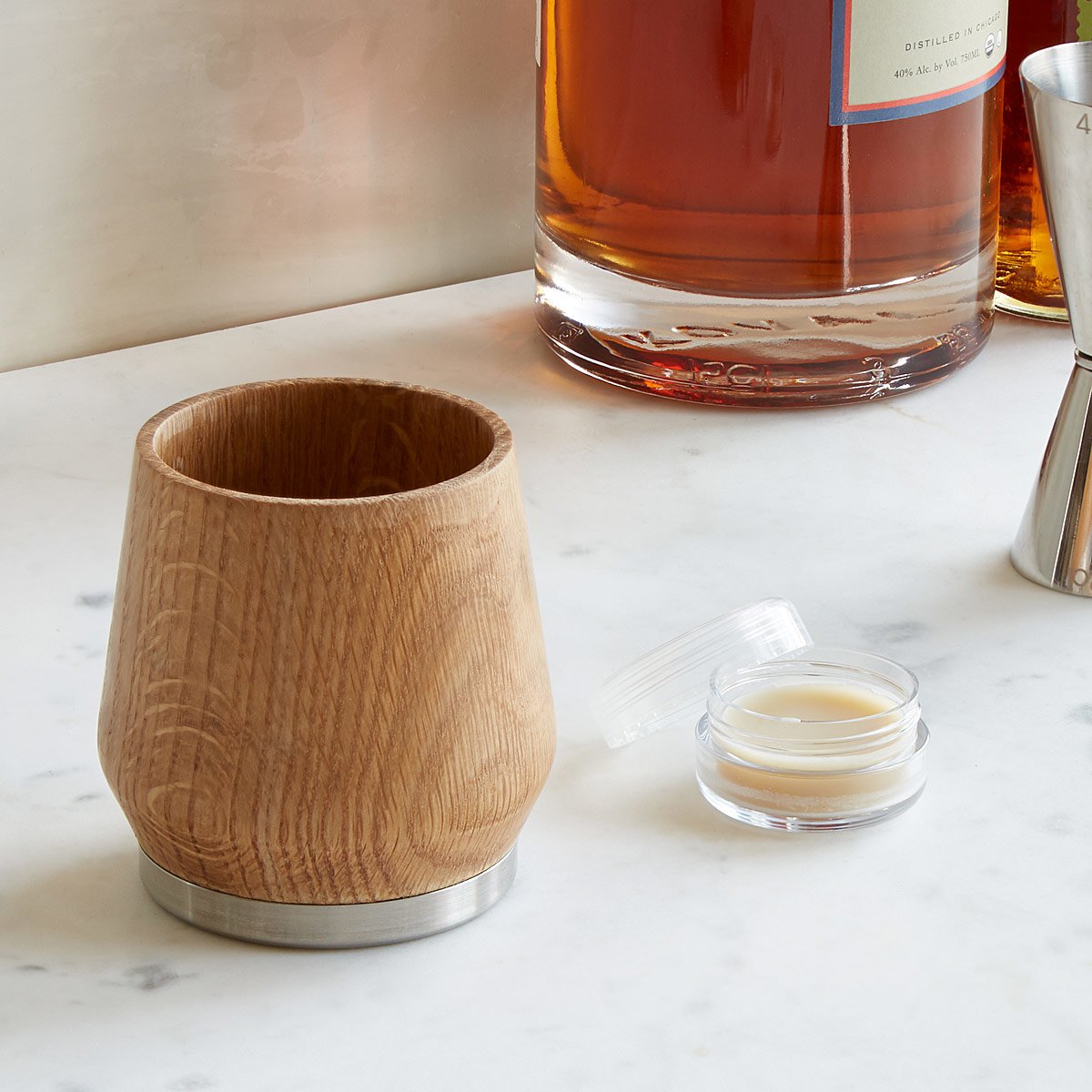 Whiskey-Enhancing Oak Honey Tumbler | UncommonGoods