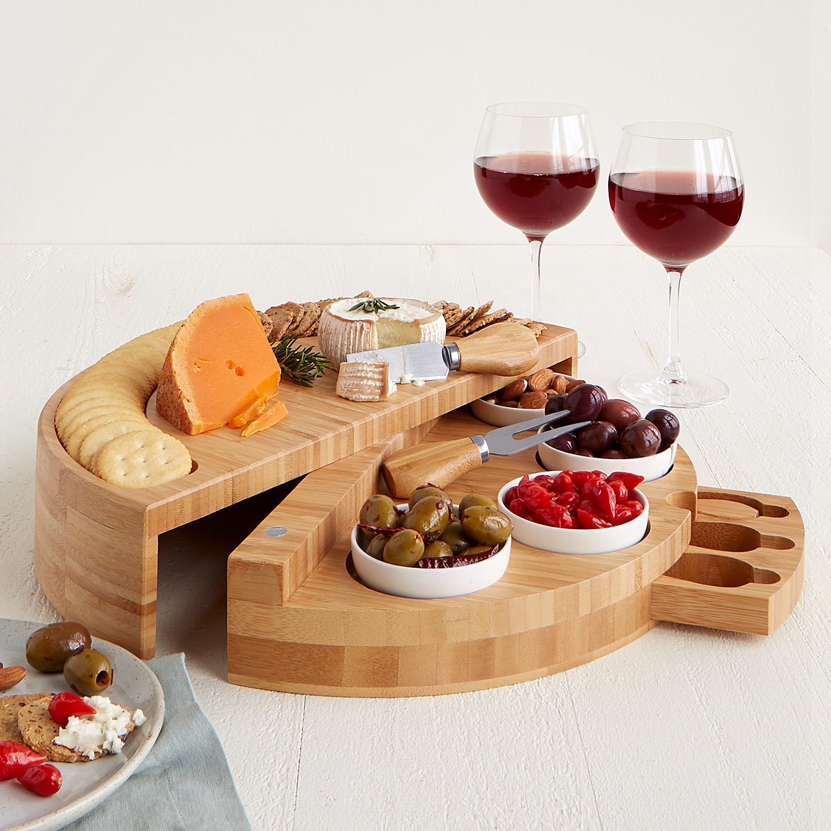 Compact Swivel Cheese & Tapas Board | UncommonGoods