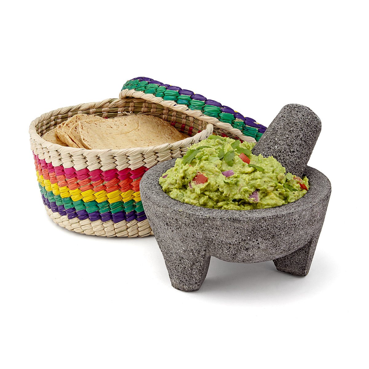 Molcajete with Tortilla Basket | UncommonGoods