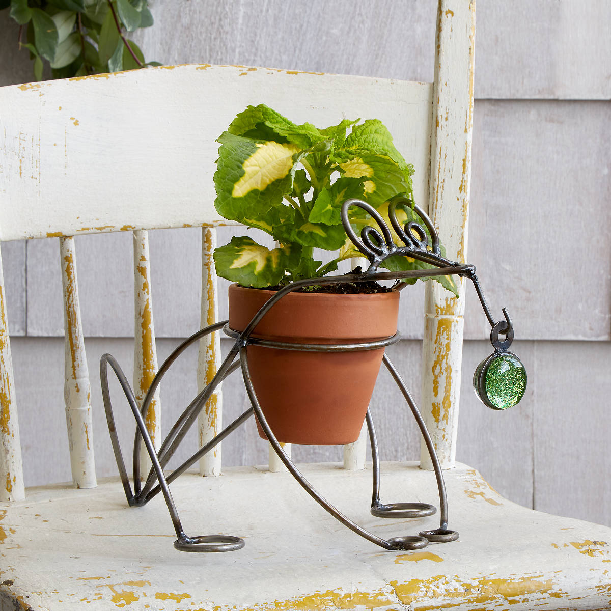 Metal Frog Planter | UncommonGoods