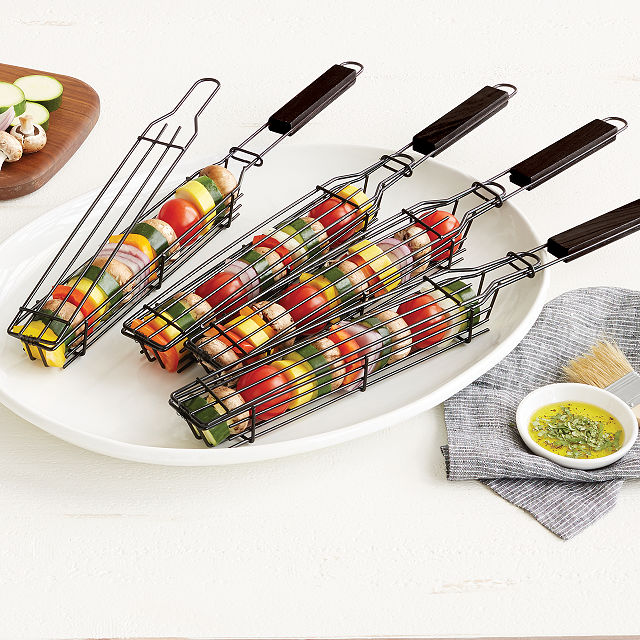 Kabob Grilling Baskets | Uncommon Goods