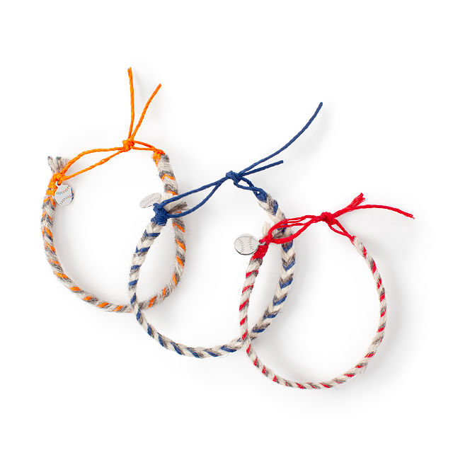 MLB Game Used Baseball Friendship Bracelets | Uncommon Goods