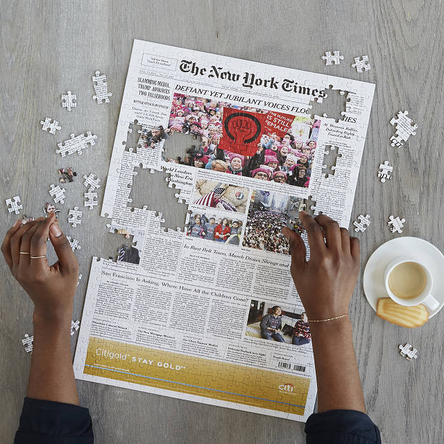 New York Times Custom Front Page Puzzle | Uncommon Goods