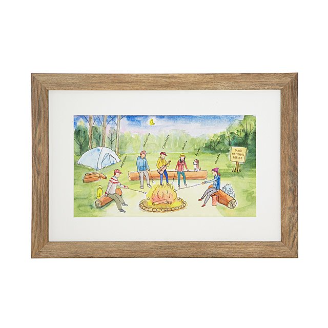 Personalized Campfire Family Art | Uncommon Goods