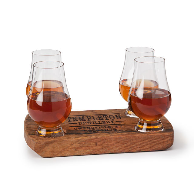 Personalized Bourbon Barrel Flight with Glasses | Uncommon Goods