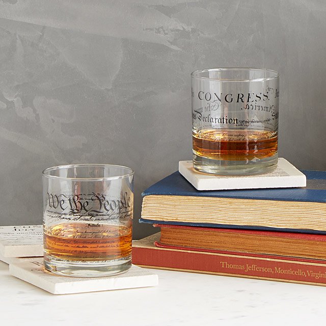 Constitution and Declaration Glasses | Uncommon Goods