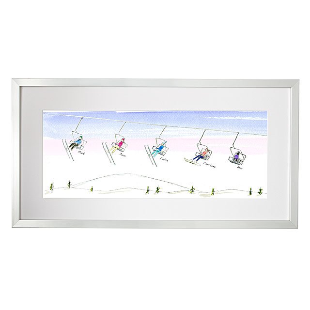 Personalized Family Ski & Snowboard Art | Uncommon Goods